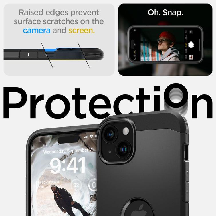 Spigen Tough Armor Mag Magsafe -suojakuori iPhone 15 6,1":lle, musta