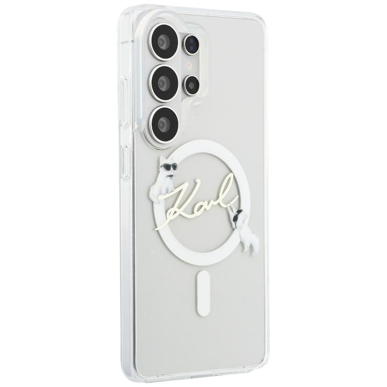 Karl Lagerfeld case IML KC Script MagSafe for Samsung Galaxy S26 Ultra transparent