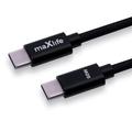 Maxlife MXUC-12 kaapeli USB-C - USB-C 2,0 m 60W musta