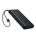 Baseus digital display power bank with dual built-in usb-c cables 20000mAh 100W Cosmic Black
