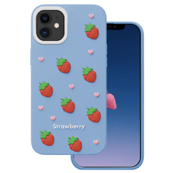 Strawberry case for iPhone 11 blue