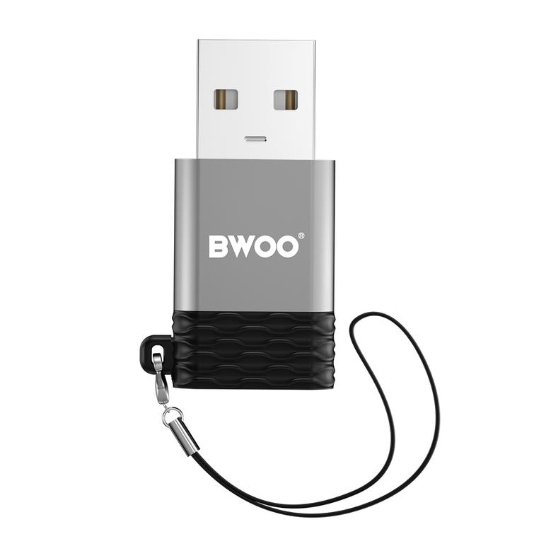 BWOO-sovitin USB-C - USB harmaa OTG BZ-38