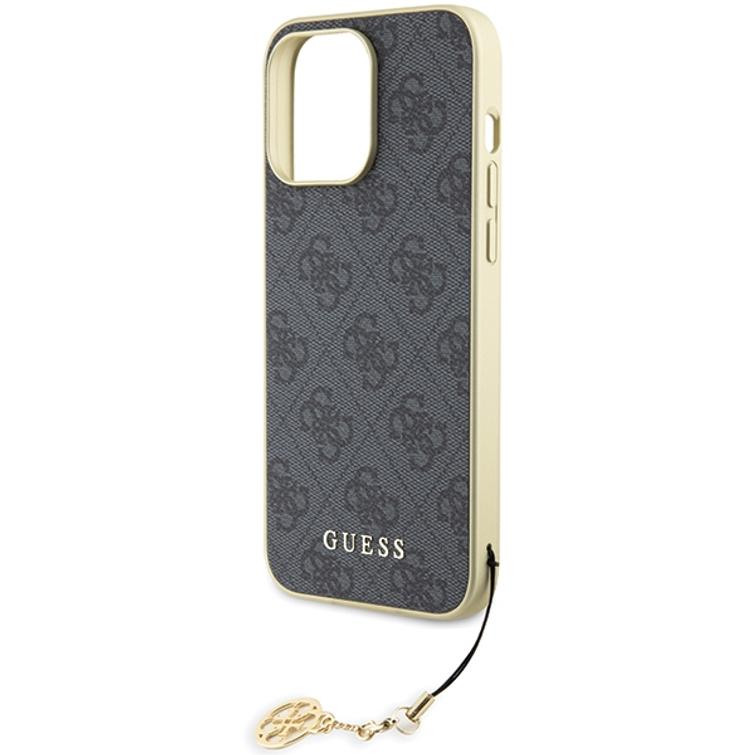 Guess iPhone 15 Pro Max 6,7" suojakuori GUHCP15XGF4GGR harmaa HC PU 4G Charm