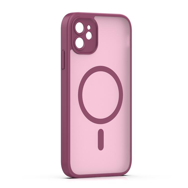 Mag Matt case for iPhone 11 maroon camera protection