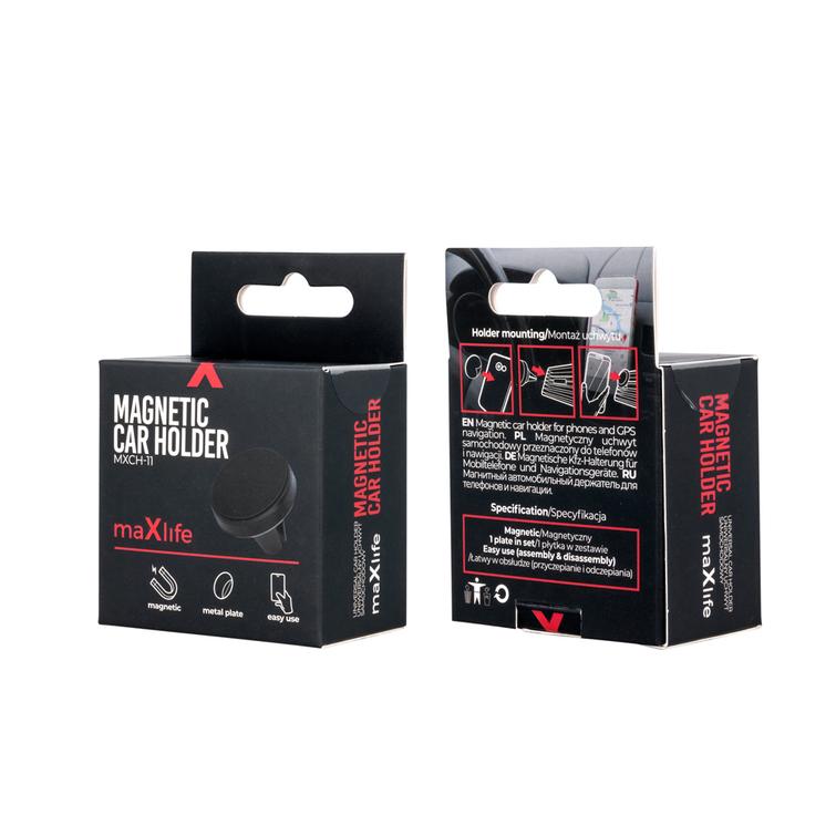 Maxlife auton pidike tuuletusritil&auml;&auml;n MXCH-11 magneettinen musta