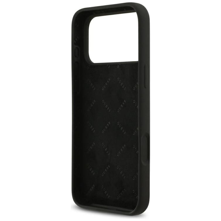 Guess Silicone Big 4G Script case for iPhone 17 Pro Max black