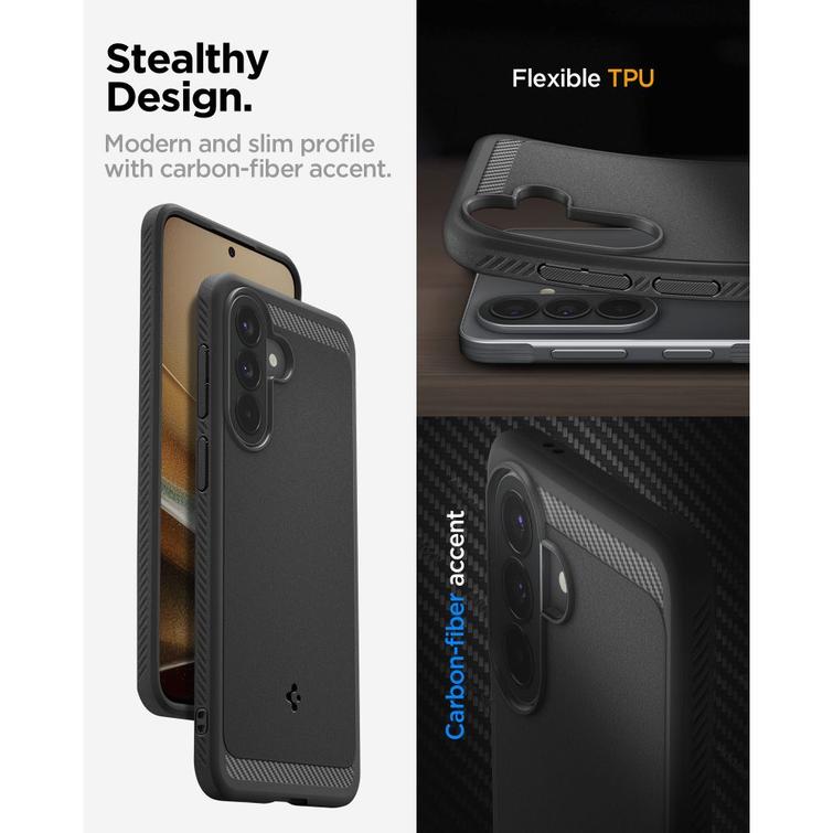 Spigen Rugged Armor case for Samsung Galaxy A57 5G matte black