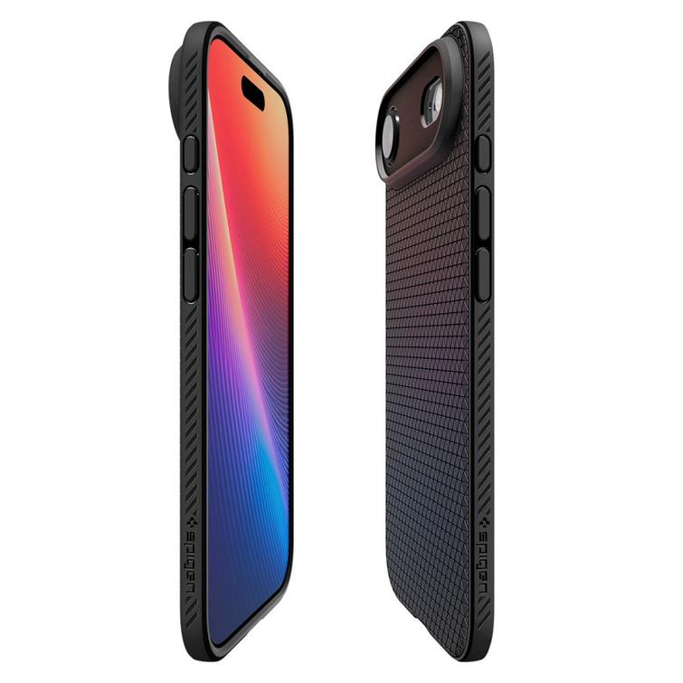 Spigen Liquid Air -suojakuori iPhone 17 Airille, mattamusta