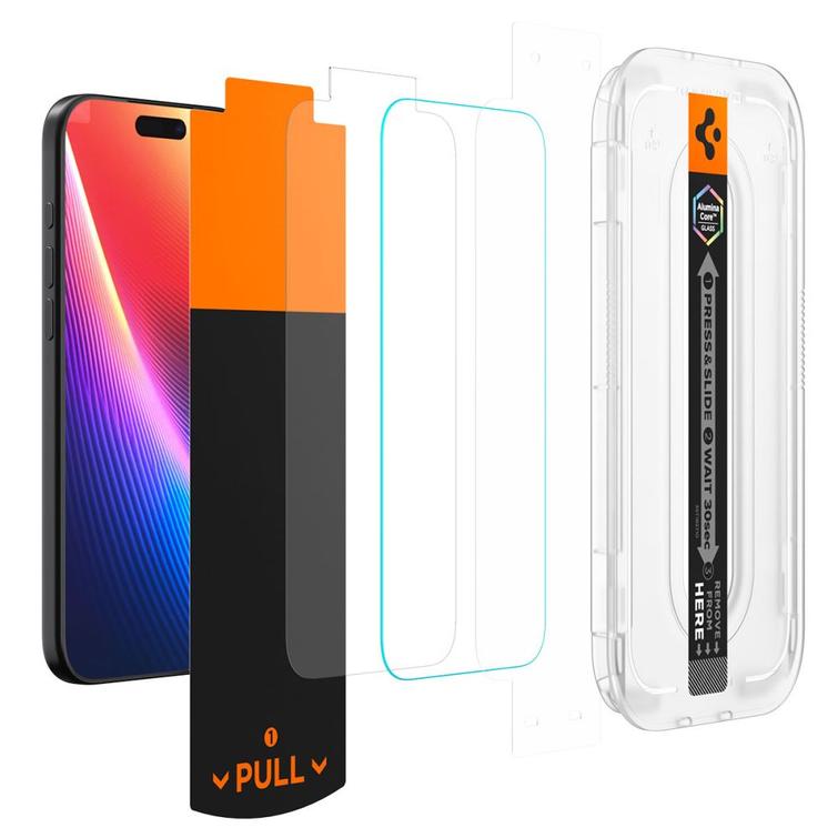 Spigen karkaistu lasi Glas.Tr ”Ez Fit Pro” iPhone 17 Airille Yksityisyyden suoja