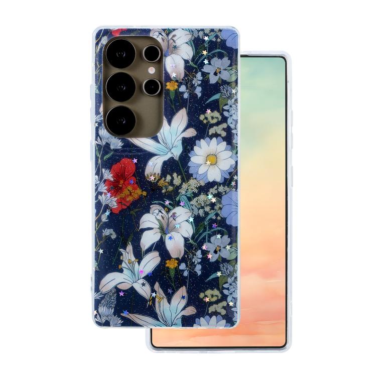 Glow Glam -suojakuori Samsung Galaxy S25 Ultralle, sininen