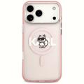 Karl Lagerfeld case for iPhone 17 Pro Max 6,9" IML Choupette Sketch Logo MagSafe pink