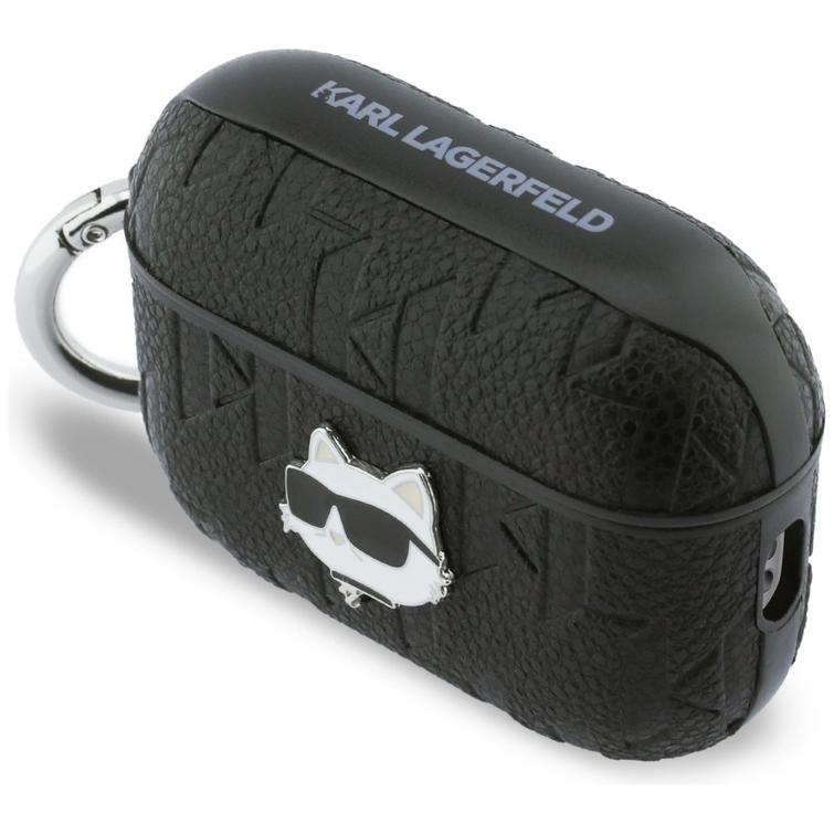 Karl Lagerfeld Monogram Choupette Head case for AirPods Pro 3 black