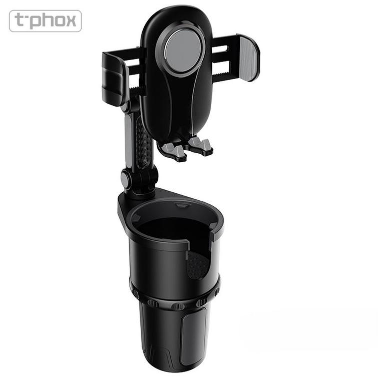 T-PHOX CAR HOLDER TH-07 WITH CUP HOLDER BLACK
