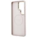 Guess case Saffiano Peony Embossed Ring MagSafe for Samsung Galaxy S26 Ultra pink