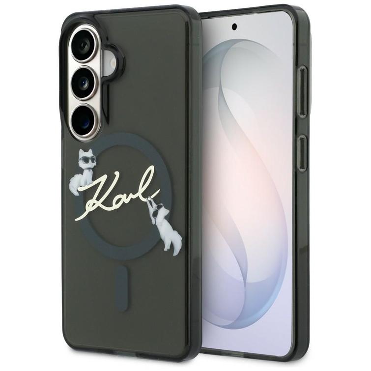 Karl Lagerfeld case IML KC Script MagSafe for Samsung Galaxy S26 black