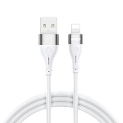 BWOO USB-kaapeli - Lightning 1m 3A Minimalistinen silikonikaapeli Valkoinen X280L