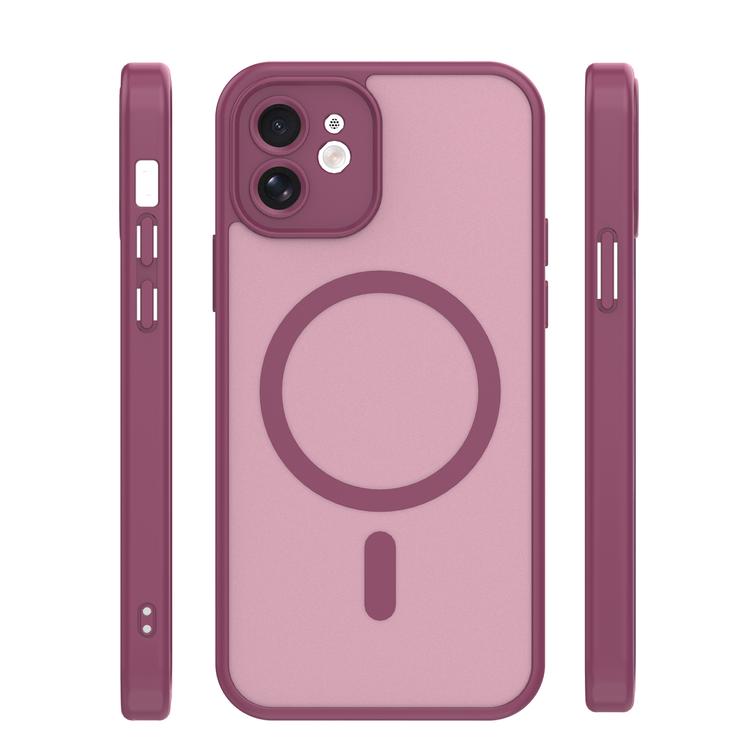 Mag Matt case for iPhone 12 6,1" maroon camera protection