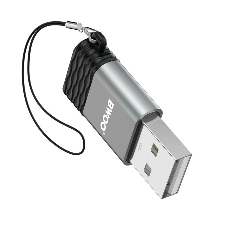 BWOO-sovitin USB-C - USB harmaa OTG BZ-38