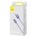 Baseus-kaapeli Crystal Shine USB - USB-C 1,2 m 100W violetti