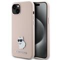 Karl Lagerfeld -suojakuori iPhone 15 Plus 6,7" KLHCP15MSMHCNPP pinkki HC SILICONE C METAL PIN