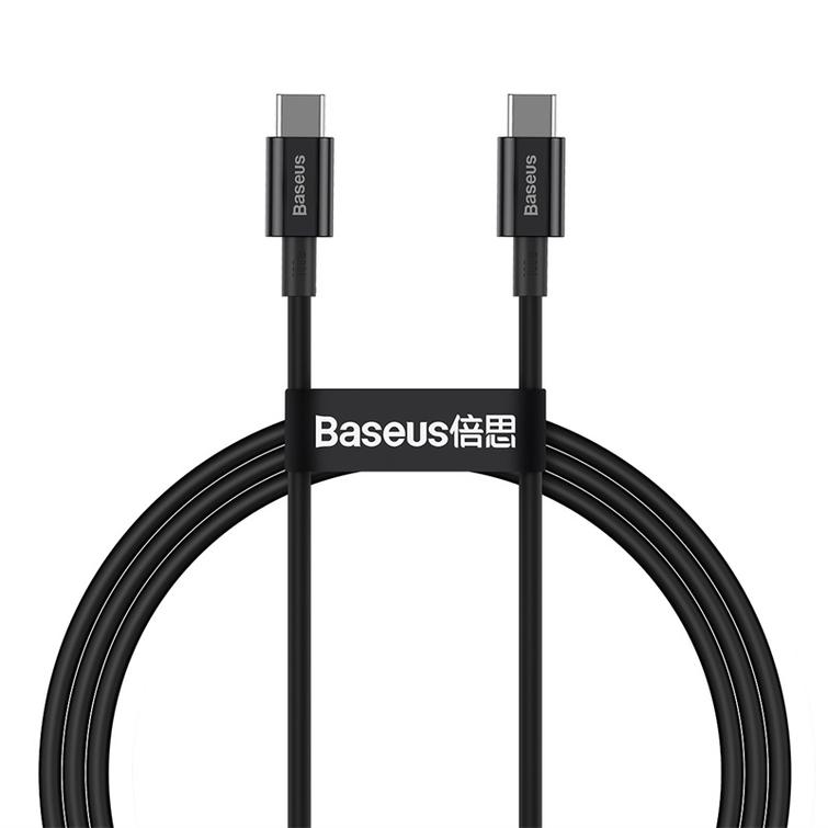 Baseus-kaapeli Superior PD USB-C - USB-C 1,0m musta 100W