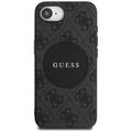 Guess HC MagSafe PU 4G Circle -suojakuori klassisella logolla iPhone 16e:lle, musta