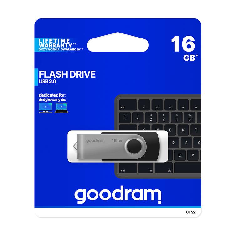 Goodram 16GB USB 2.0 Twister -muistitikku, musta
