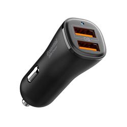 Spigen Essential EV302 2-Port 30W Autolaturi Musta