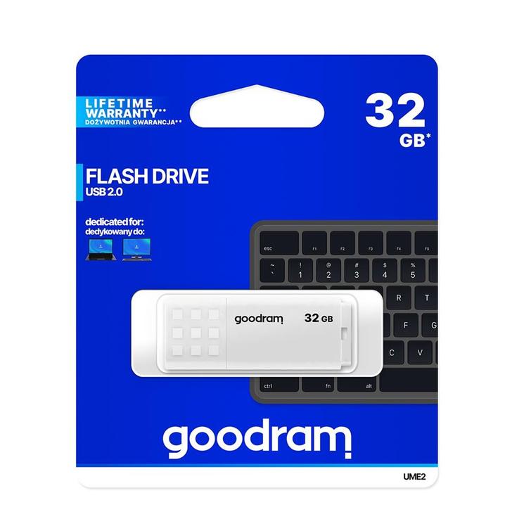Goodram USB-muistitikku 32GB USB 2.0 UME2 valkoinen