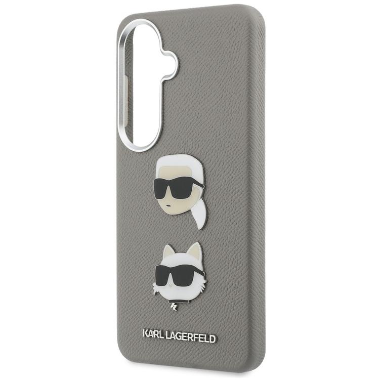Karl Lagerfeld case Saffiano Double Heads Metal for Samsung Galaxy S26 silver