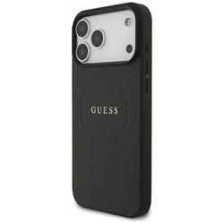 Etui Guess Grained Ring MagSafe do iPhone 17 Pro Max czarny