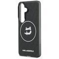 Karl Lagerfeld case IML Repeated Choupette MagSafe for Samsung Galaxy S26 black