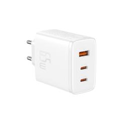 Baseus-sein&auml;laturi Cube Pro PD 65W 2x USB-C 1x USB valkoinen