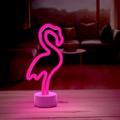Neon-LED jalustalla FLAMINGO pinkki USB-C FSC-11 Forever Light