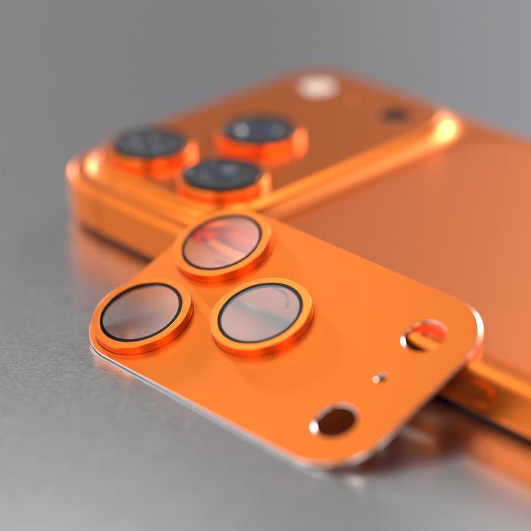 Etteri t&auml;ysi kameran linssisuoja iPhone 17 Prolle oranssi