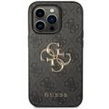 Guess iPhone 15 Pro 6,1" -puhelimen kuoret GUHCP15L4GMGGR harmaa kovakuori 4G Big Metal Logo