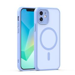 Mag Matt case for iPhone 12 6,1" light blue camera protection