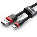 Baseus Cafule USB-Lightning-kaapeli 0,5m 2,4A puna-musta