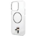 Karl Lagerfeld -suojakuori iPhone 13 Pro Max 6,7" KLHMP13XHNKCIT l&auml;pin&auml;kyv&auml; kova suojakuori Magsafe IML NFT Karl & Choupette