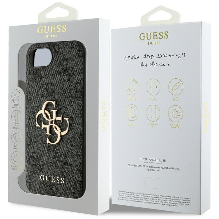 Guess HC 4G PU Big Logo Case for iPhone 16e Black