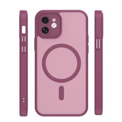 Mag Matt case for iPhone 12 6,1" maroon camera protection
