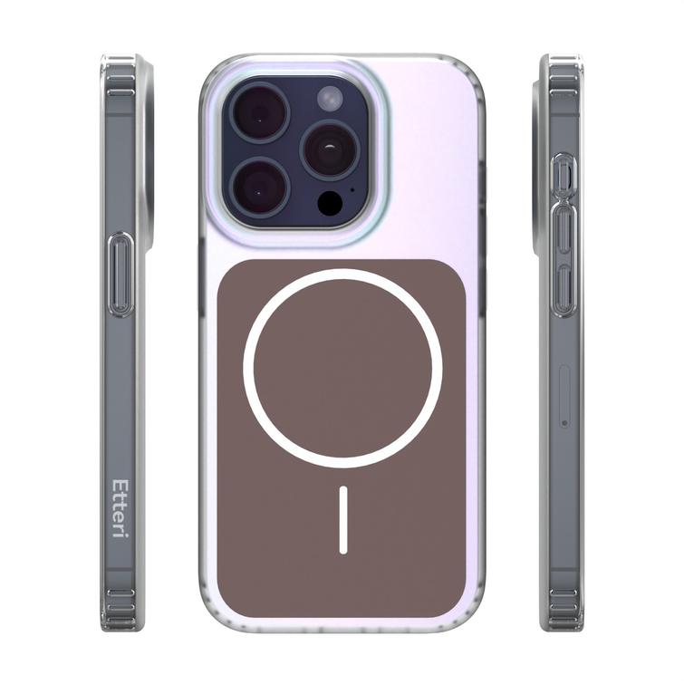 Etteri Hidden Pearl case for iPhone 15 Pro 6,1" brown