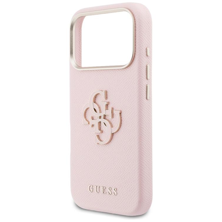 Guess HC PU FW RESIN LOGO PINK -suojakuori iPhone 17 Pro Max 6,9":lle