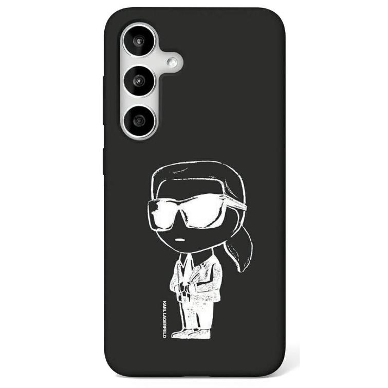 Karl Lagerfeld HC Magnetic Silicone Graffiti Ikonik -suojakuori Samsung Galaxy S25:lle, musta