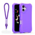Safepop case with strap for iPhone 16 6,1" purple