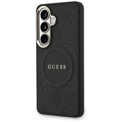 Guess case Saffiano Peony Embossed Ring MagSafe for Samsung Galaxy S26 Plus black