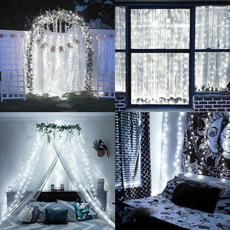 LED CURTAIN (100 LED LAMPS) 3Mx1M COLD WHITE