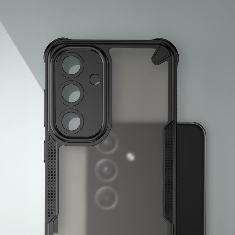 Defender Matt -suojakuori Samsung Galaxy S24 FE:lle, musta