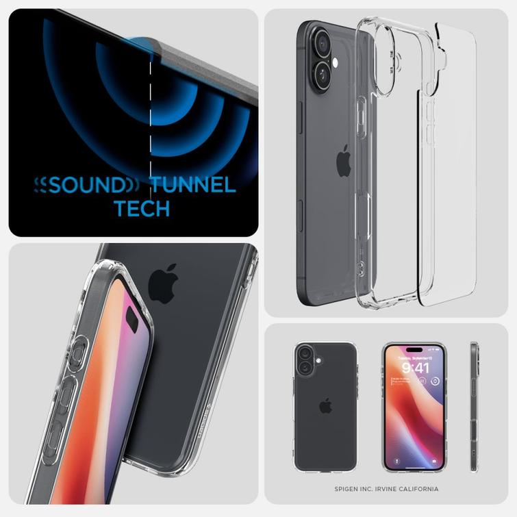Spigen Ultra Hybrid -suojakuori iPhone 16 6,1":lle, kristallinkirkas