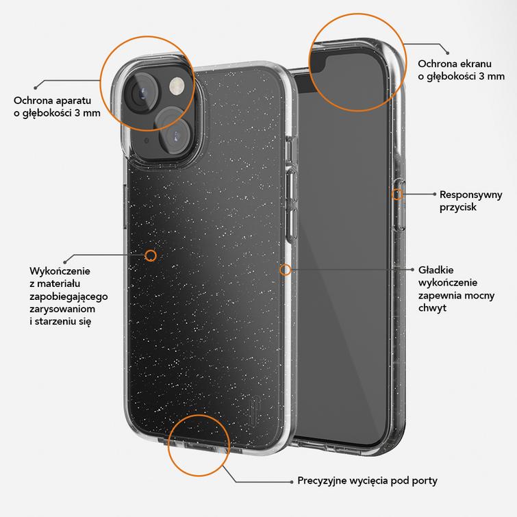 Ruma kuminen Vogue-suojakuori iPhone 13 Pro 6,1":lle, musta